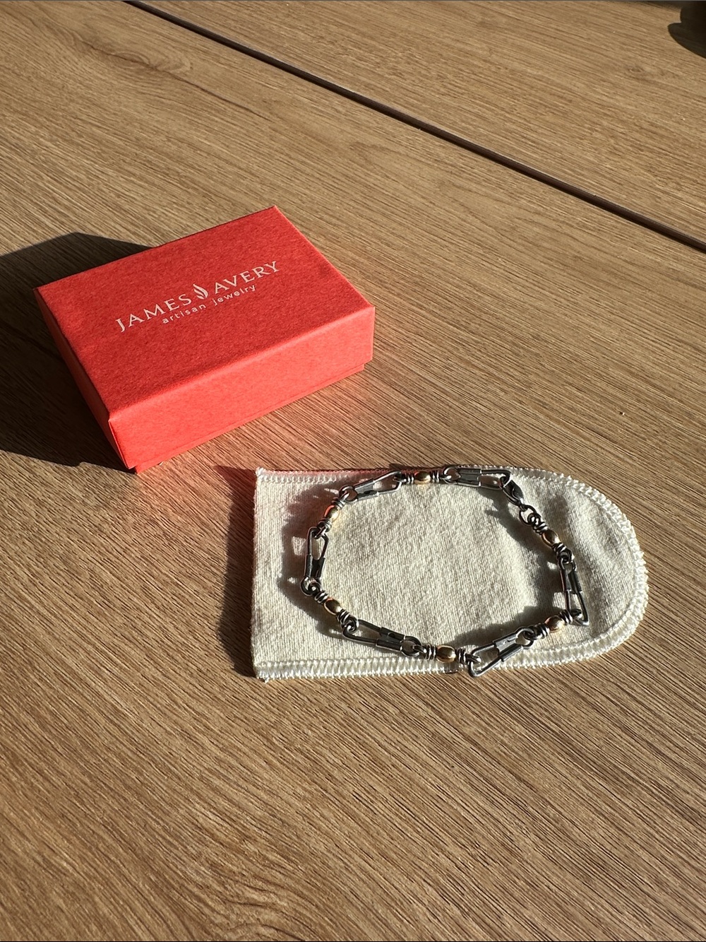 James Avery - Fishers of Men Bracelet - Stainless Steel and 14k Gold - Medium